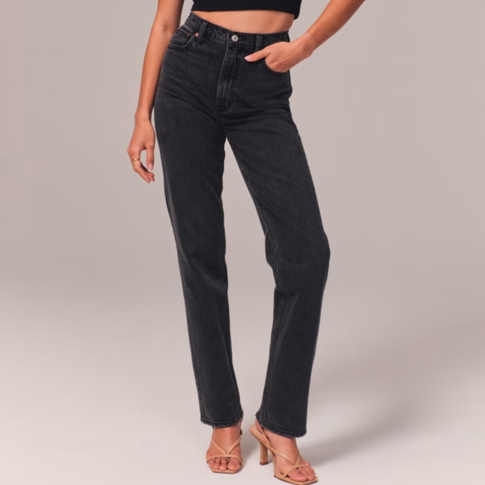 Abercrombie Ultra high rise 90s straight jeans